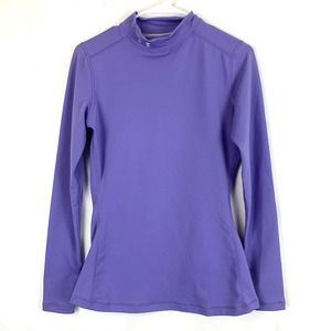 under armour purple semi fitted cold gear long sleeve shirt medium
